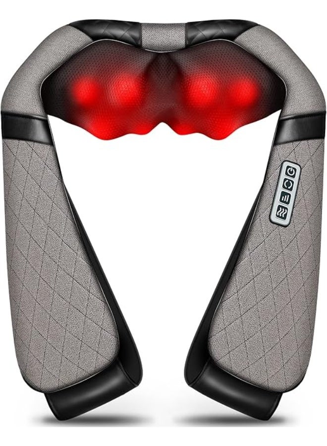Deep Tissue Back Massager for Neck and Shoulder Relief, Ergonomic Manual Massage Tool for Muscle Pain and Stress Relief, Portable Trigger Point Massager (Black) - Image 1